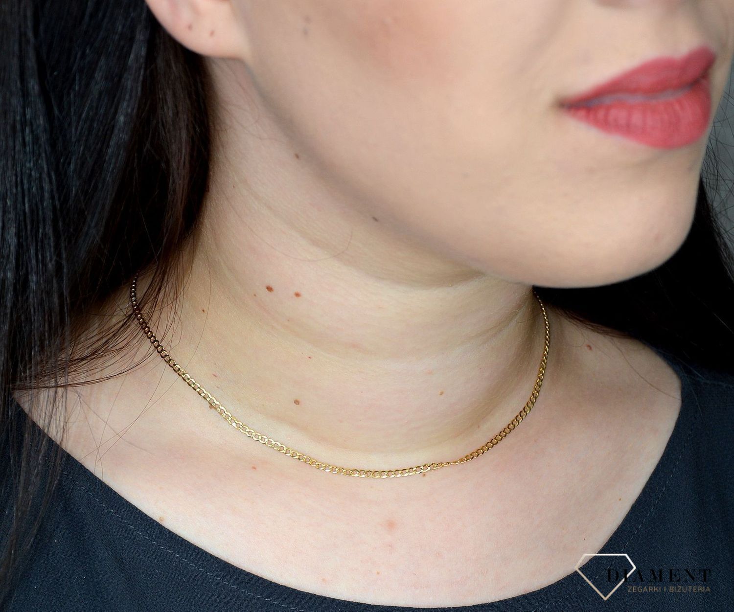 Złoty łańcuszek 333 pancerka 2,5 mm DIA-LAN-3172-333 2,5mm (1).jpg